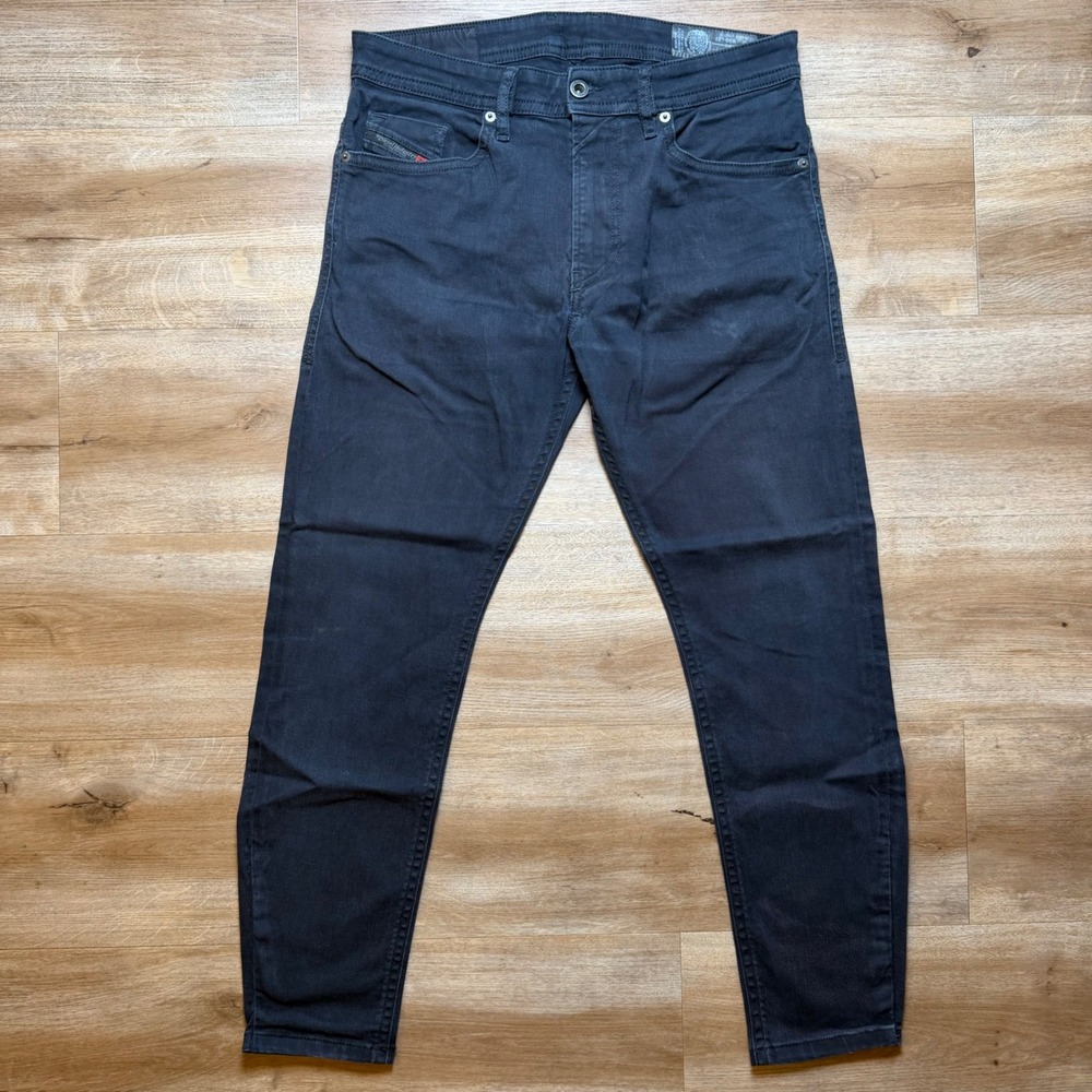 Diesel Thommer Jeans‎ Men 30x27 Black Slim Skinny Stretch Denim 0688H (Hemmed)